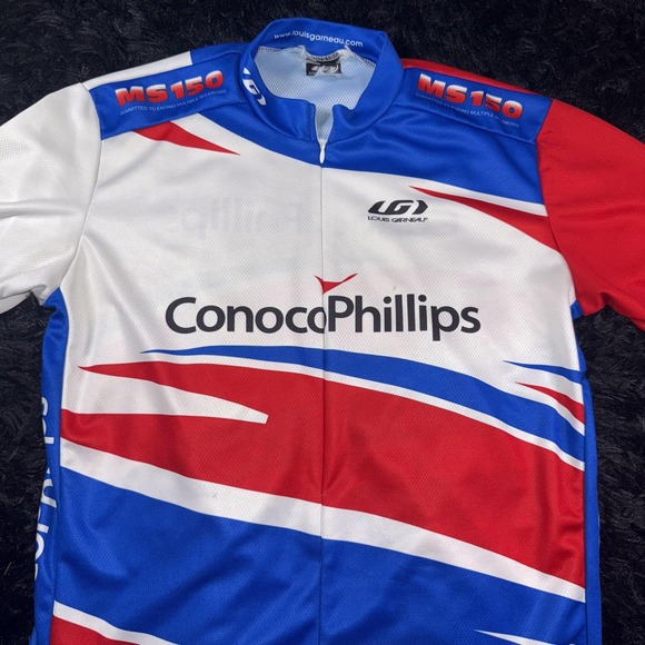 Louis Garneau Cycling Jersey Mens Large ConocoPhillips MS150 Bike Shirt - Picture 2 of 8